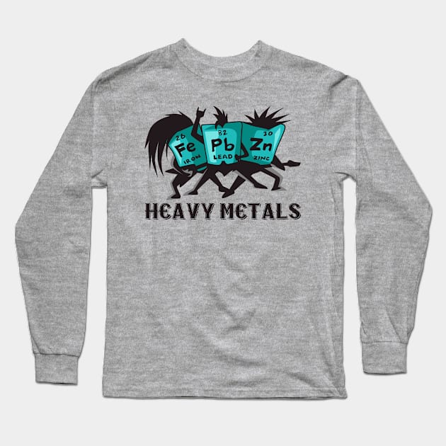 Heavy Metals Periodic Elements Long Sleeve T-Shirt by teevisionshop